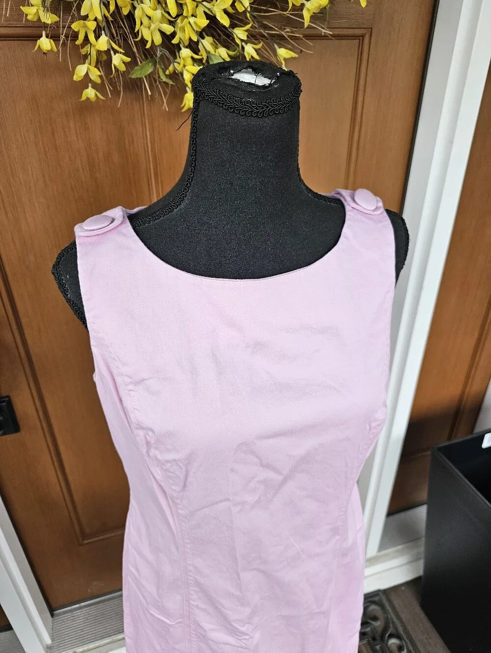 346 Brooks Brothers Sleeveless Light Pink Midi Shift Dress - Picture 2 of 5
